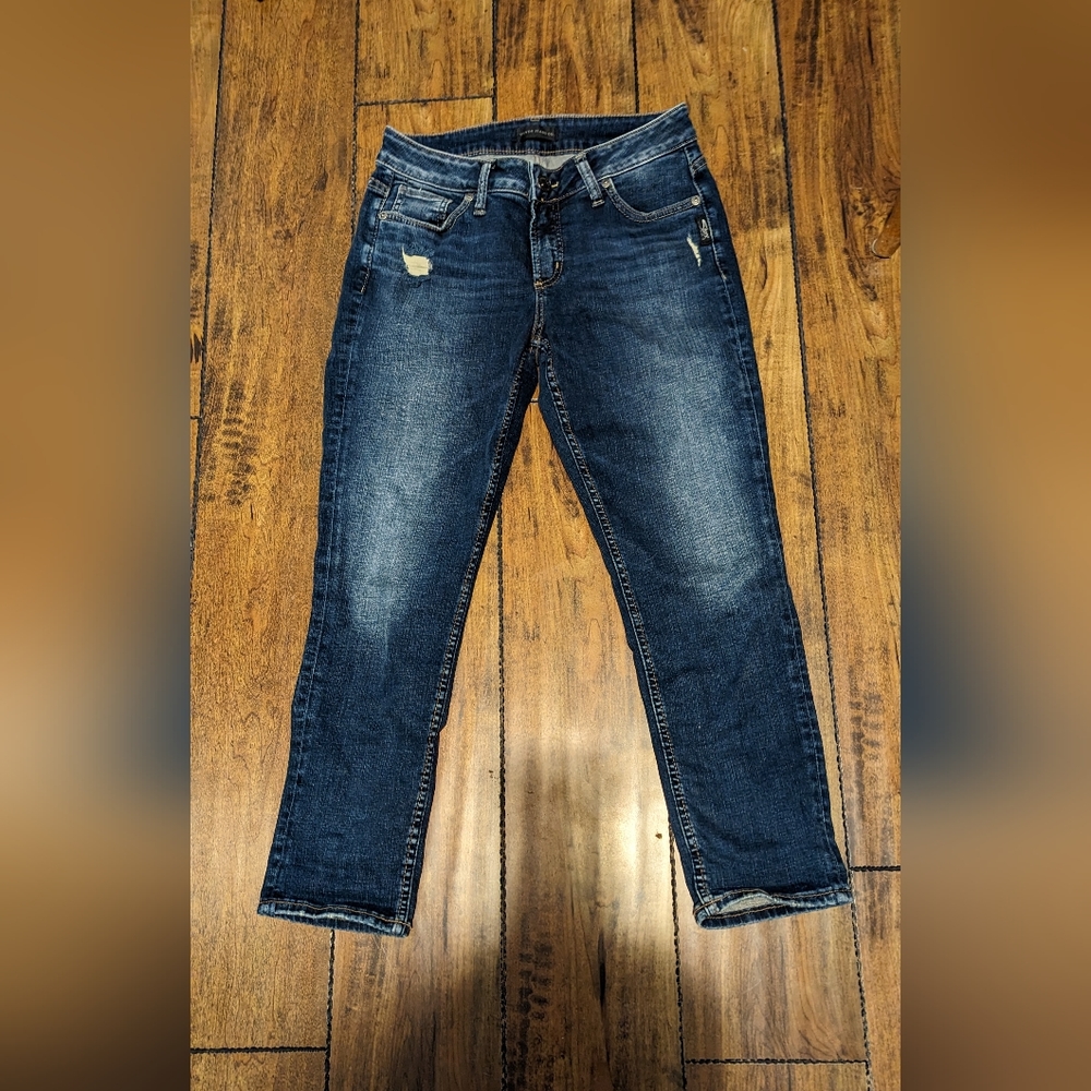 Silver Elyse slim crop jeans size 27/25